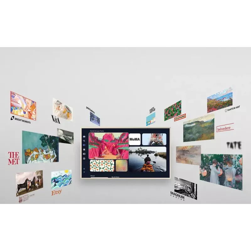 Televisor Samsung QE65LS03FAUXXH 65 polegadas The Frame QLED 4K HDR Smart TV, 3840×2160, Tizen, 120Hz