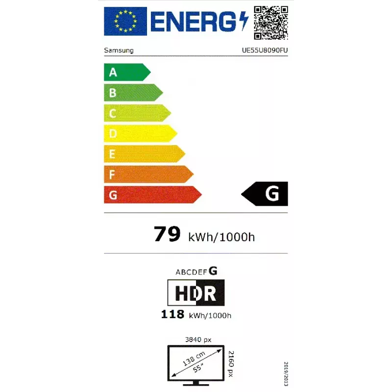 TV Samsung UE55U8092FUXXH 55 polegadas (139,7 cm) 4K Ultra HD LED, Tizen, HDR10+, design sem moldura em 3 lados, Wi‑Fi, Bluetooth 5.3