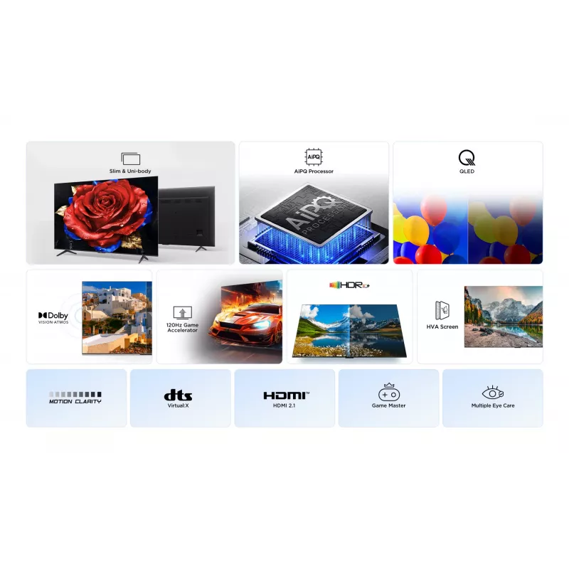 TV TCL P79K 50 polegadas QLED 4K (127 cm) 3840 x 2160, Google TV, HDR10+, HDMI 2.1, 3xHDMI, Wi‑Fi, Bluetooth