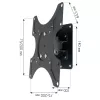 Suporte de parede Techly 19-37 polegadas para TV LED-LCD, inclinável, 1 braço oscilante, preto ICA-LCD 2900B