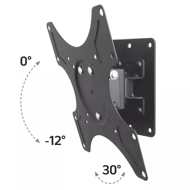 Suporte de parede Techly 19-37 polegadas para TV LED-LCD, inclinável, 1 braço oscilante, preto ICA-LCD 2900B