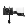 Suporte de secretária TRUST Mara suporte para monitor de braço duplo para 2 ecrãs até 32 polegadas – mola a gás, VESA 75x75–100x100, máx. 16 kg, grampo, preto