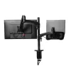 Suporte de secretária TRUST Mara suporte para monitor de braço duplo para 2 ecrãs até 32 polegadas – mola a gás, VESA 75x75–100x100, máx. 16 kg, grampo, preto