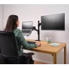 Suporte de secretária TRUST Mara suporte para monitor de braço duplo para 2 ecrãs até 32 polegadas – mola a gás, VESA 75x75–100x100, máx. 16 kg, grampo, preto