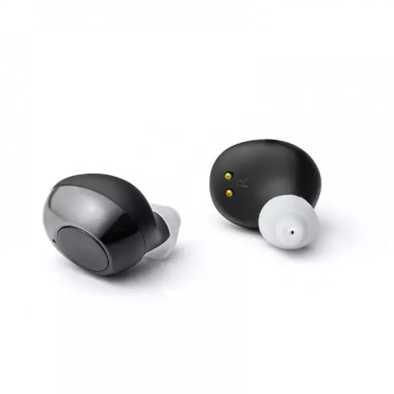 Amplificador de som Haxe JH-A39 In-Ear, recarregável, amplificação 35 dB, 400–4500 Hz, 6 níveis de volume, estojo de carregamento
