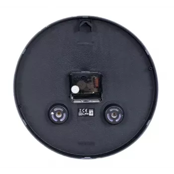 Relógio de parede ESPERANZA EHC016K Lyon preto, 25 cm de diâmetro, mecanismo silencioso, tampa de vidro, moldura de plástico