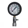 Manómetro analógico YATO YT-73022 0–20 bar, mostrador de 75 mm, aço carbono, mangueira de 0,5 m, 4 adaptadores de latão, mala de transporte