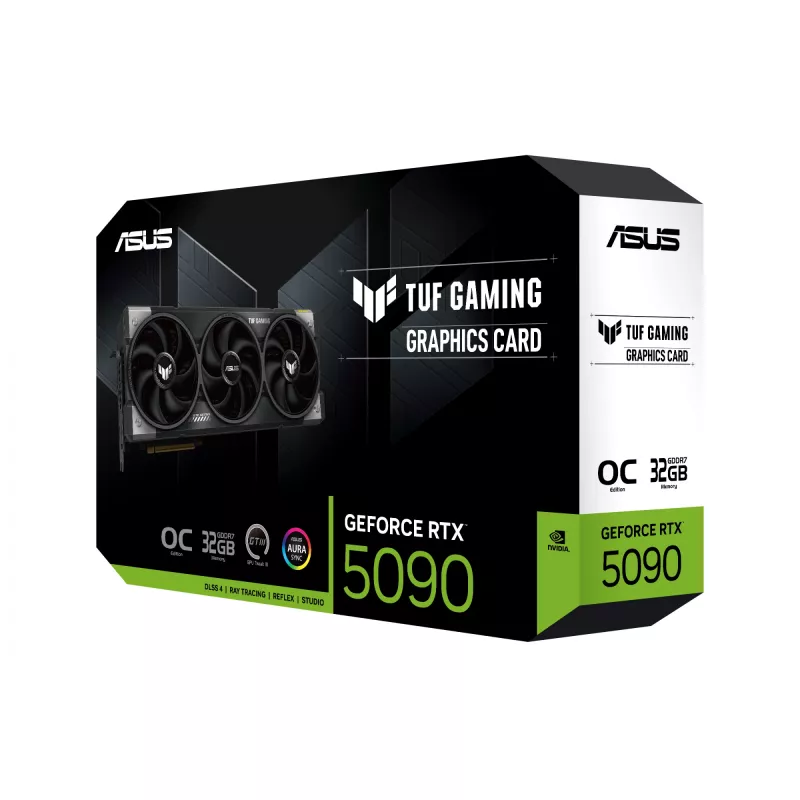 Placa gráfica ASUS TUF Gaming GeForce RTX 5090 — 32 GB GDDR7, 512 bits, PCIe 5.0, 3 ventoinhas