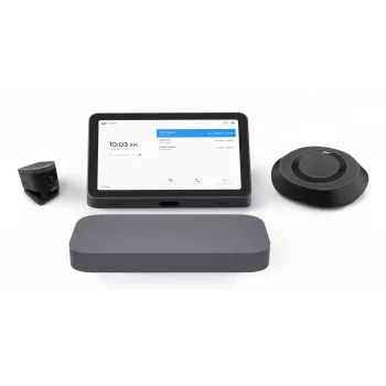 Kit de videoconferência ASUS Google Meet GQE20A-G5003UN Small/Medium Room Kit, câmara ePTZ UHD, altifalante mãos-livres, consola tátil