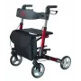 Andarilho de alumínio de quatro rodas ANTAR AT51006, dobrável, altura ajustável, rodas de 20 cm, carga máx. 136 kg, assento 25×46 cm, peso 7,35 kg