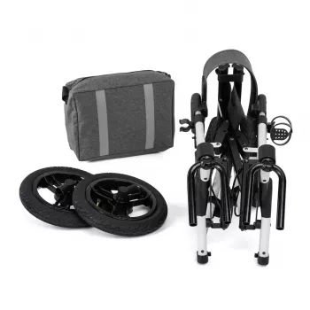 Andarilho todo-o-terreno de quatro rodas TIMAGO RANGER, alumínio, altura ajustável 89,5–102,5 cm, capacidade 136 kg, dobrável