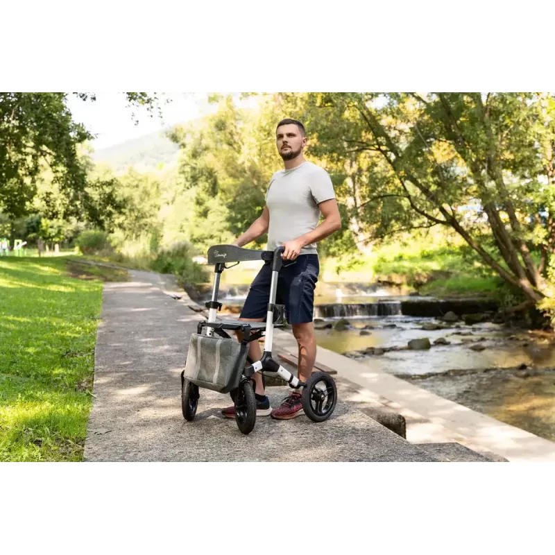 TIMAGO RANGER rollator todo-o-terreno de quatro rodas, prateado