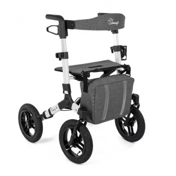 Andarilho todo-o-terreno de quatro rodas TIMAGO RANGER, alumínio, altura ajustável 89,5–102,5 cm, capacidade 136 kg, dobrável