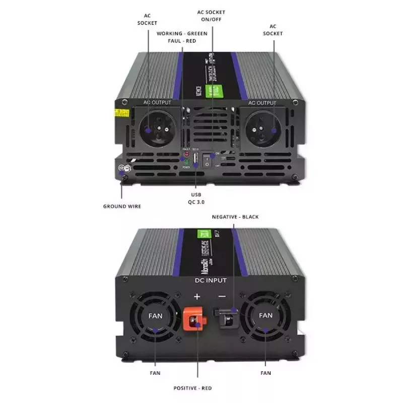 Inversor QOLTEC Monolith 6000 MS 12V para 230V 6000W