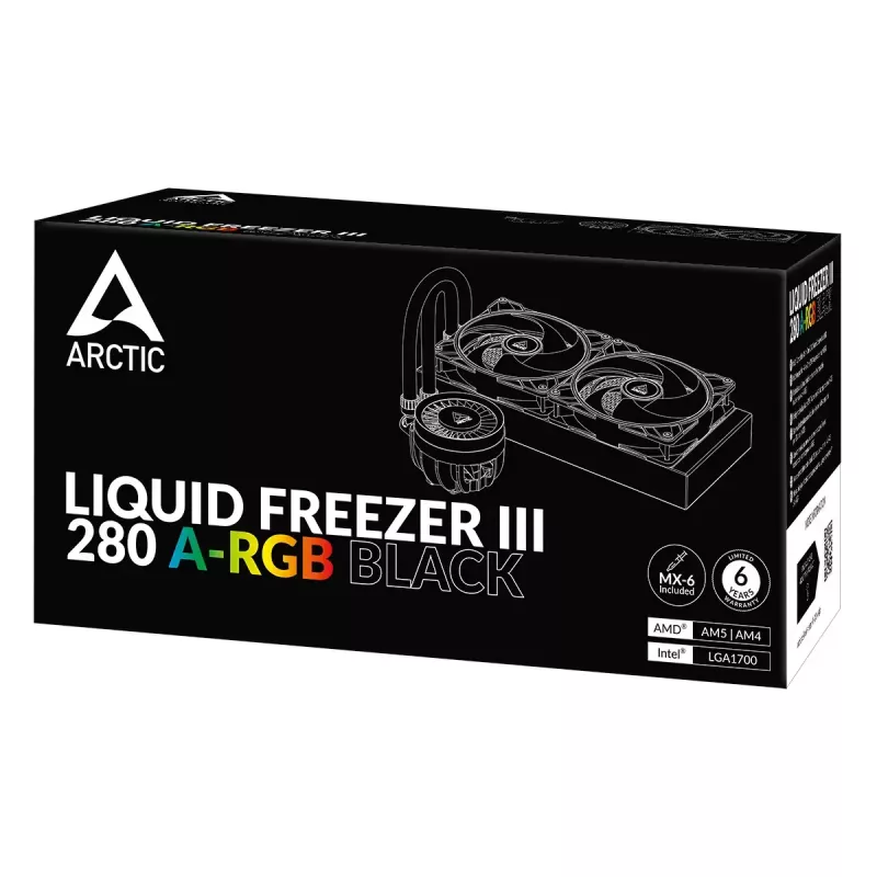 ARCTIC Liquid Freezer III 280 A-RGB - Refrigeração líquida all-in-one para CPU multi-compatível com A-RGB