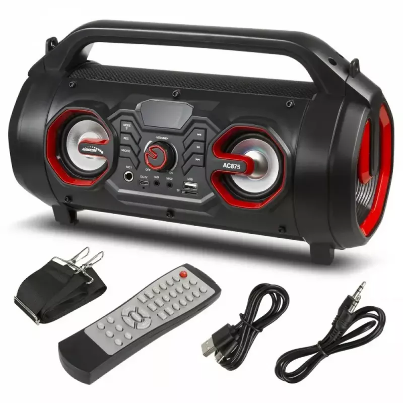 Altifalante portátil Bazooka Audiocore AC875, preto