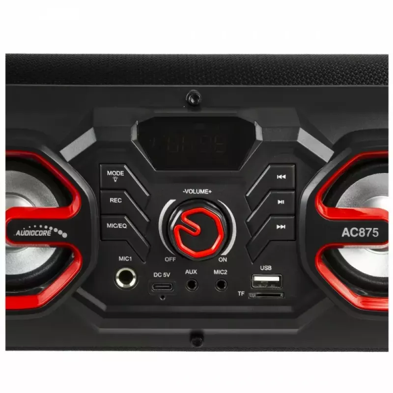 Altifalante portátil Bazooka Audiocore AC875, preto