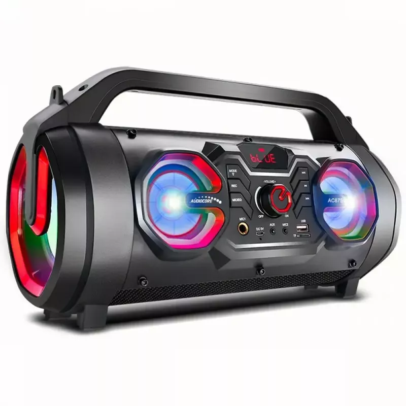 Altifalante portátil Bazooka Audiocore AC875, preto