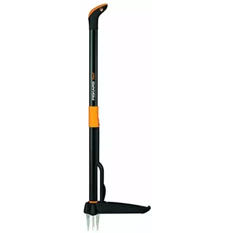 Saca-ervas de cabo longo em aço Fiskars Xact 100 cm 1020126 – removedor de ervas manual ergonómico