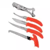 Conjunto de facas de caça fixas Outdoor Edge Jaeger Pak 02OE069 com faca e ferramentas para processamento de caça