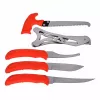 Conjunto de facas de caça fixas Outdoor Edge Jaeger Pak 02OE069 com faca e ferramentas para processamento de caça