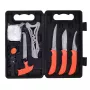 Conjunto de facas de caça fixas Outdoor Edge Jaeger Pak 02OE069 com faca e ferramentas para processamento de caça