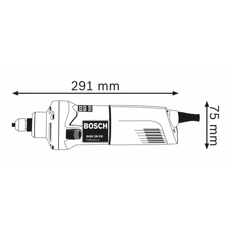 Bosch 0 601 220 100 retificadora reta 10000 rpm 650 W