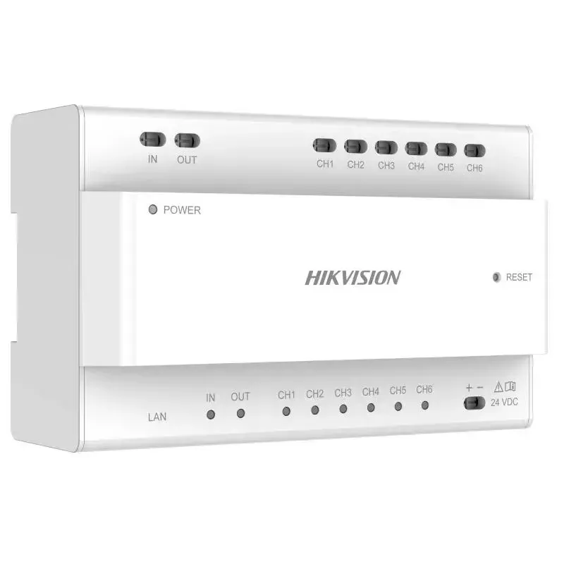 Distribuidor de vídeo Hikvision DS-KAD706Y-S 6 canais 1HE montagem em rack