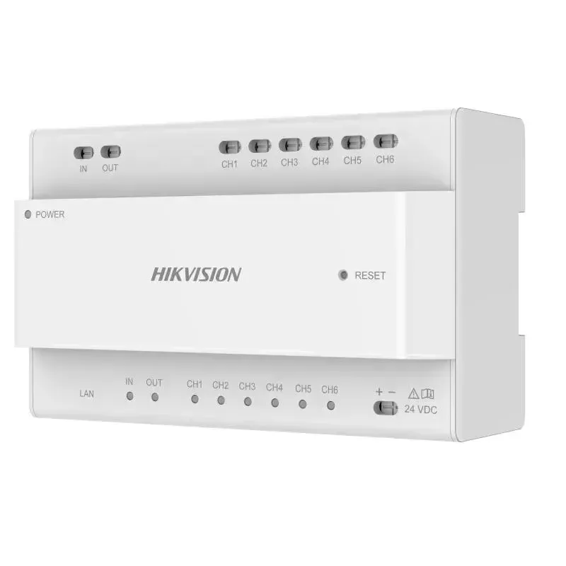 Distribuidor de vídeo Hikvision DS-KAD706Y-S 6 canais 1HE montagem em rack
