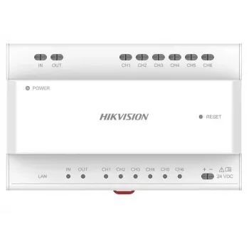 Distribuidor de vídeo Hikvision DS-KAD706Y-S 6 canais 1HE montagem em rack