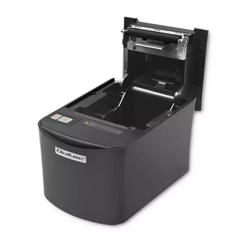 Impressora térmica de etiquetas QOLTEC 50256 com interface USB – impressora POS compacta