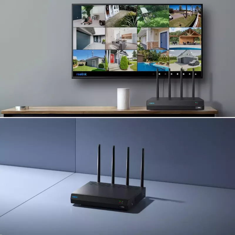Reolink NVS12W NVR Wi-Fi 6 de 12 canais com suporte 16MP e 2TB HDD