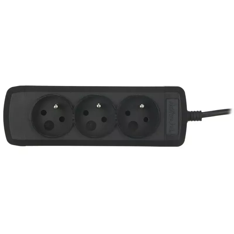 Activejet COMBO-IEC-3G/1.5M extensão elétrica, 3 tomadas tipo E (UTE), 10 A, 1,5 m, preta