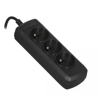 Extensão elétrica ActiveJet COMBO-IEC-3G/1.5M — cabo IEC de 3 condutores, 1,5 m, 3 tomadas AC, 230 V/50 Hz, 10 A, preto