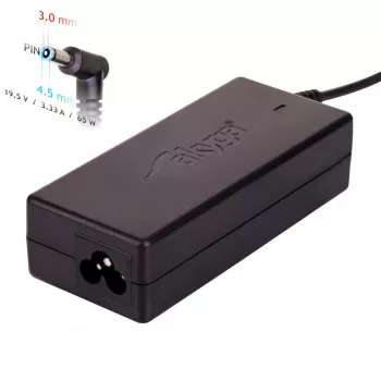 Fonte de alimentação para portátil Akyga AK-ND-25 para HP, 65 W, 19,5 V, 3,33 A, 4,5 x 3,0 mm + pino