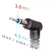 Fonte de alimentação para portátil Akyga AK-ND-25 para HP, 65 W, 19,5 V, 3,33 A, 4,5 x 3,0 mm + pino