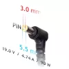 Fonte de alimentação para portátil Akyga AK-ND-27 para Samsung, 90 W, 19 V, 4,74 A, 5,5 x 3,0 mm + pino