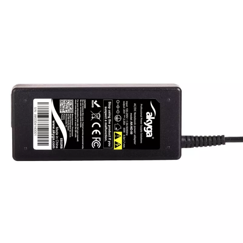 Fonte de alimentação para portátil Akyga AK-ND-50 para Lenovo, 45 W, 20 V / 2,25 A, 4,0 x 1,7 mm
