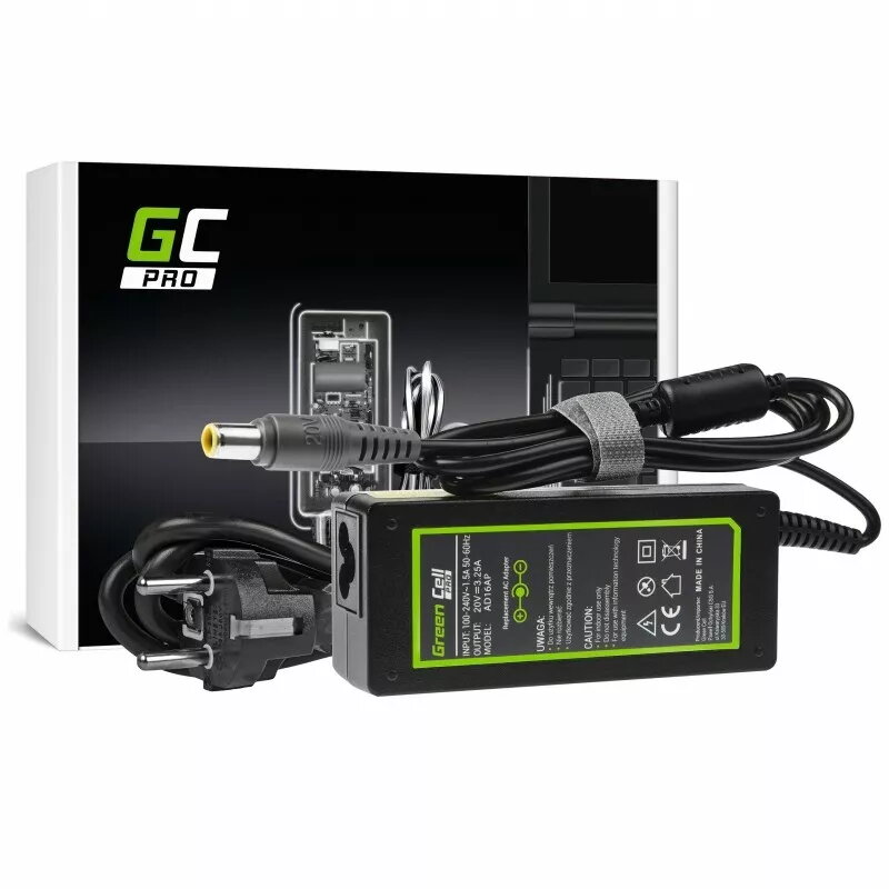 Fonte de alimentação Green Cell adaptador AC para Lenovo 20V | 3,25A | 65W | 7,7-5,5mm