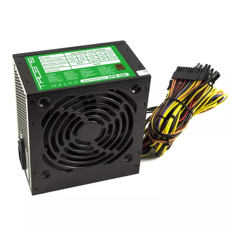 Tacens APB550B fonte de alimentação 550 W 20+4 pin ATX ATX preto