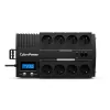 Unidade de alimentação ininterrupta CYBERPOWER BR1000ELCD — UPS line-interactive 1 kVA (600 W), 8x saídas tipo E, LCD, AVR, tempo de resposta 4 ms