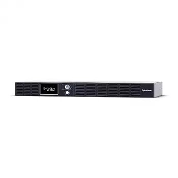UPS line-interactive para rack CYBERPOWER OR600ERM1U — 0,6 kVA / 360 W, 6x saídas C13, AVR, LCD, prateado, 1U