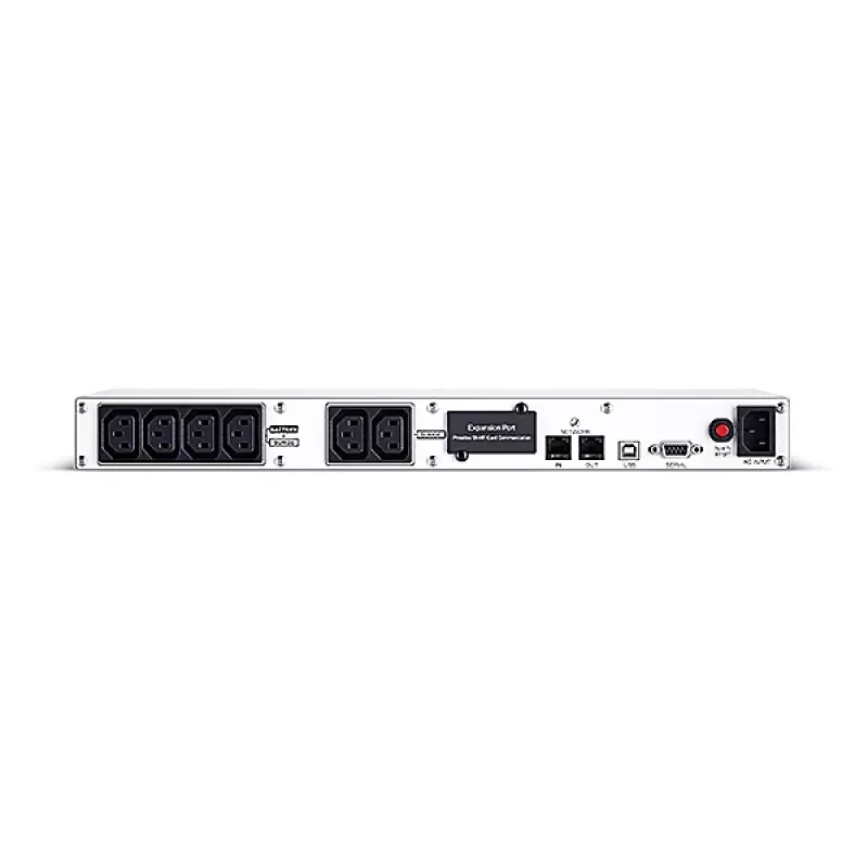 UPS line-interactive para rack CYBERPOWER OR600ERM1U — 0,6 kVA / 360 W, 6x saídas C13, AVR, LCD, prateado, 1U