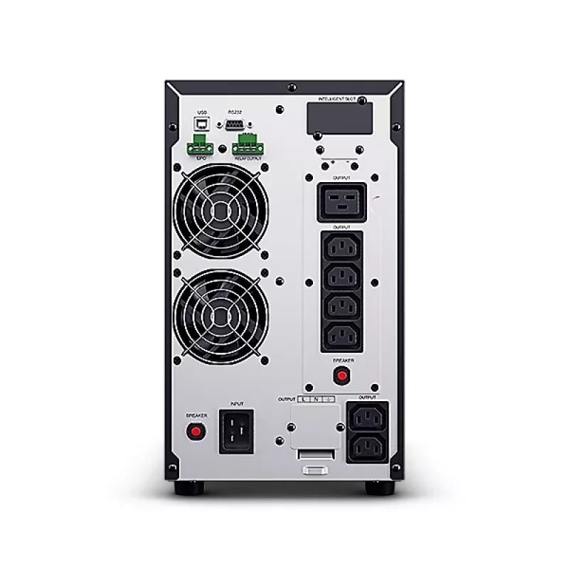 CyberPower Online S OLS3000EA UPS de dupla conversão (online), 3000 VA / 2700 W, 8 tomadas AC (C13/C19), entrada C20, LCD, USB, torre, preto