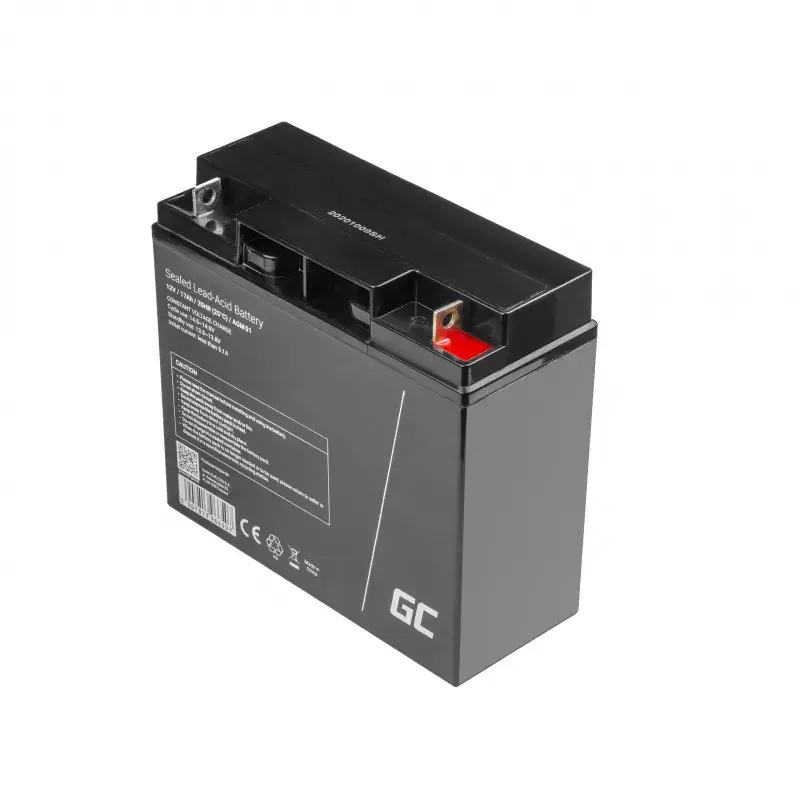 Green Cell AGM51 bateria AGM de chumbo-ácido selada, VRLA, 12 V 17 Ah, sem manutenção, 77×181×167 mm