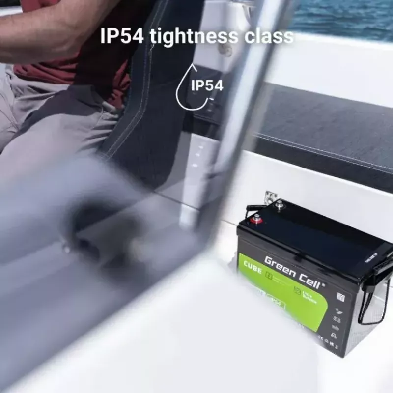 Green Cell CUBE LFPGC12V125AH bateria LiFePO4 12,8 V 125 Ah 1600 Wh, IP54, 13,5 kg