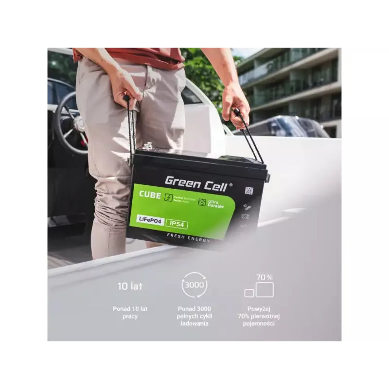 Bateria UPS Green Cell LFPGC12V100AH fosfato de ferro-lítio 12,8V 100Ah