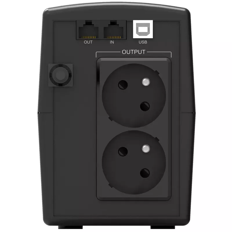 Fonte de alimentação ininterrupta PowerWalker VI 1000 STL, Line-Interactive 1 kVA (600 W), 230 V, AVR, LCD, 2 tomadas Type E, USB