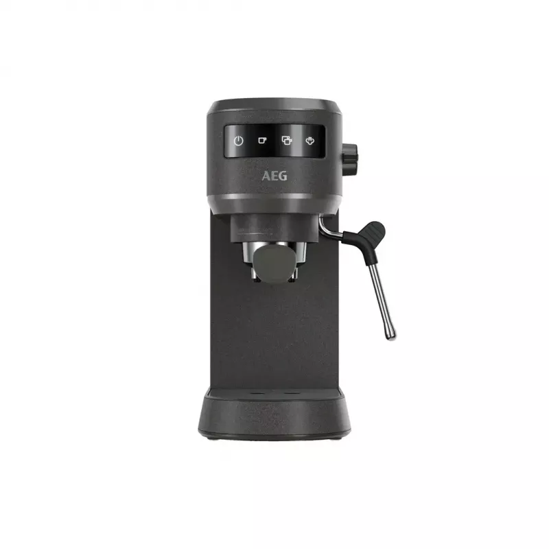 Máquina de café expresso AEG EC6-1-6BST, manual, aparelho de bancada, depósito de água 1,0 l, 15 bar, espumador de leite, 1450 W, controlo por toque, preto