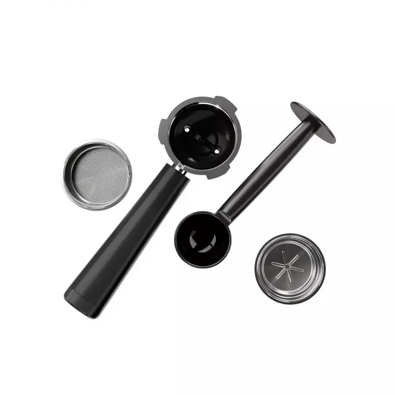 Máquina de café expresso AEG EC6-1-6BST, manual, aparelho de bancada, depósito de água 1,0 l, 15 bar, espumador de leite, 1450 W, controlo por toque, preto